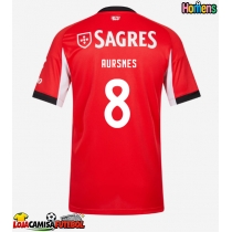 Camisa de Futebol Benfica Fredrik Aursnes #8 Equipamento Principal 2025-26 Manga Curta